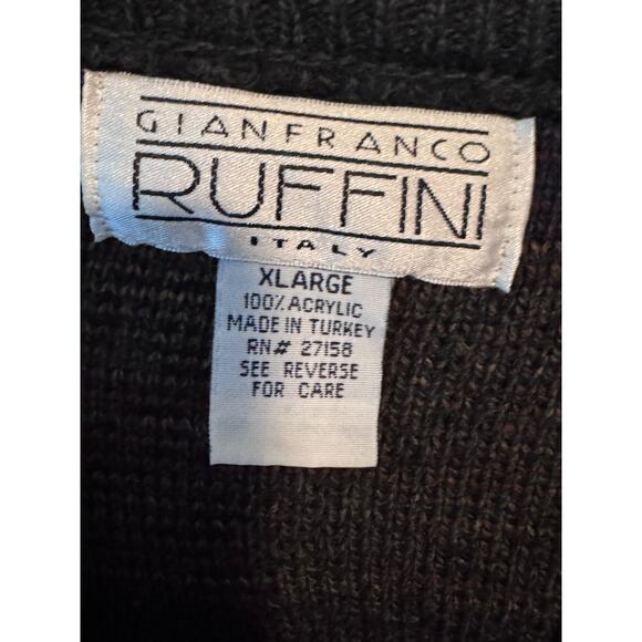 Gian Franco Ruffini Italy Men’s XL Colorblock Knit Sweater - Picture 5 of 6